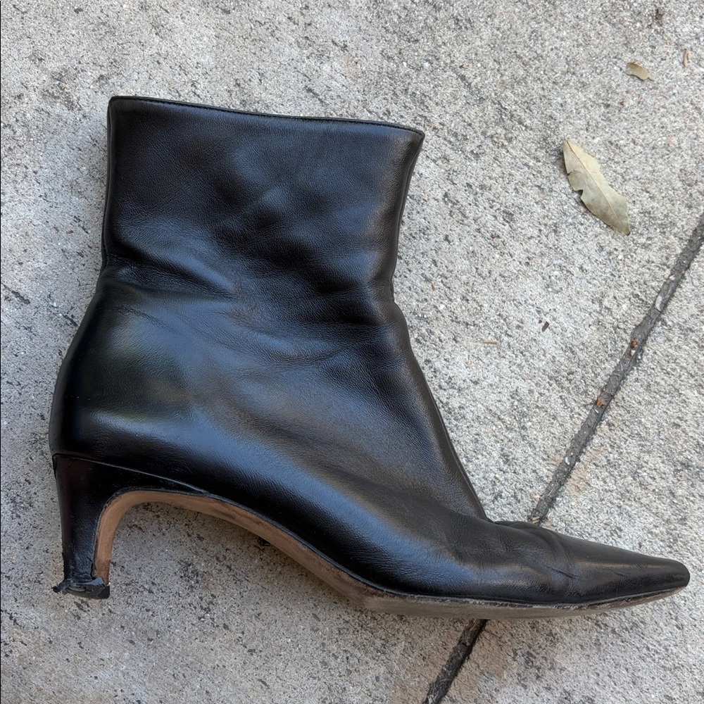 Staud Wally Boots used some wear at heel 37 1/2 square toe zipper booties flaw - Picture 12 of 16